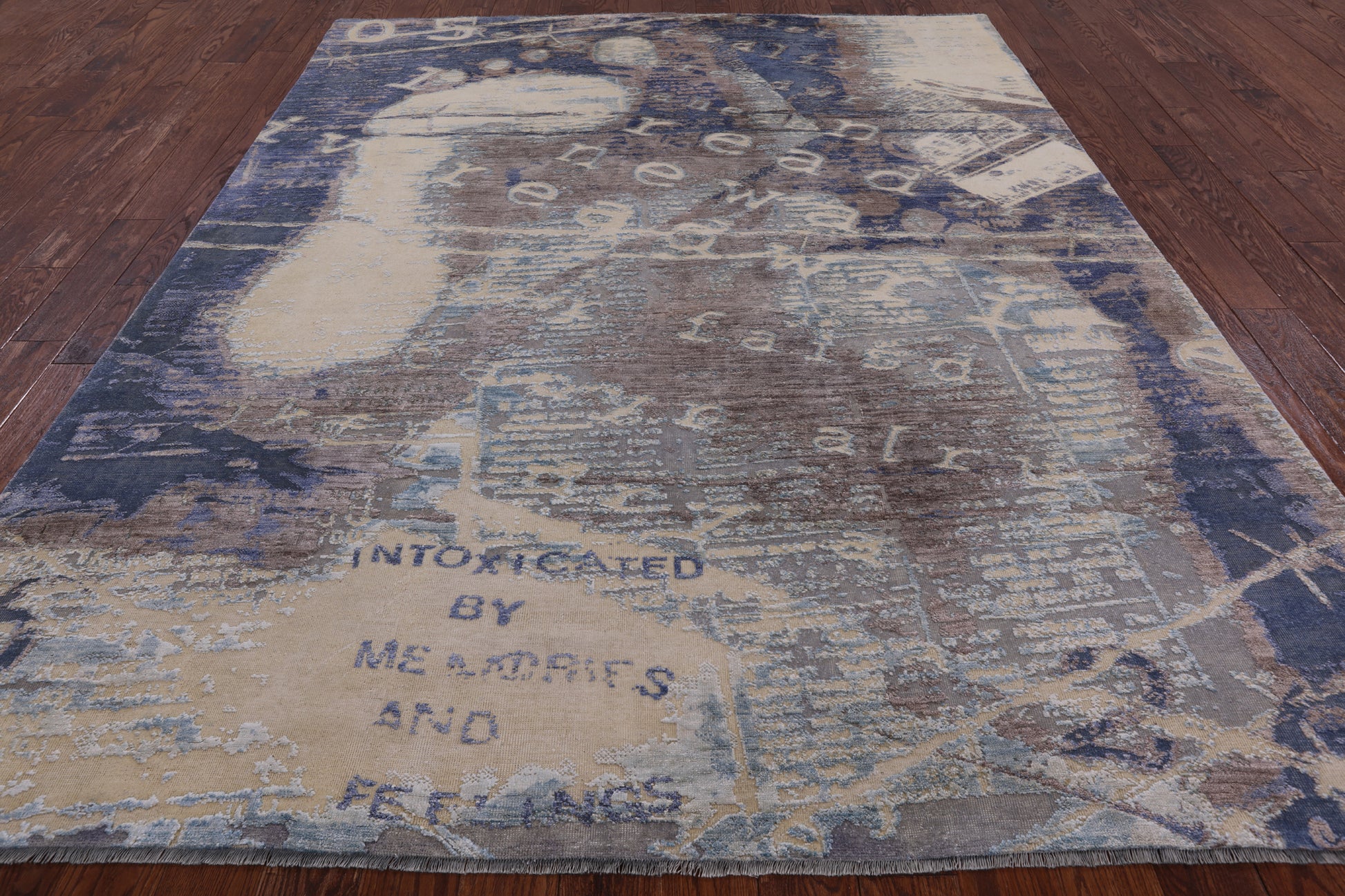 Silk With Oxidized Wool Handmade Area Rug - 7' 10" X 10' 5" - Golden Nile