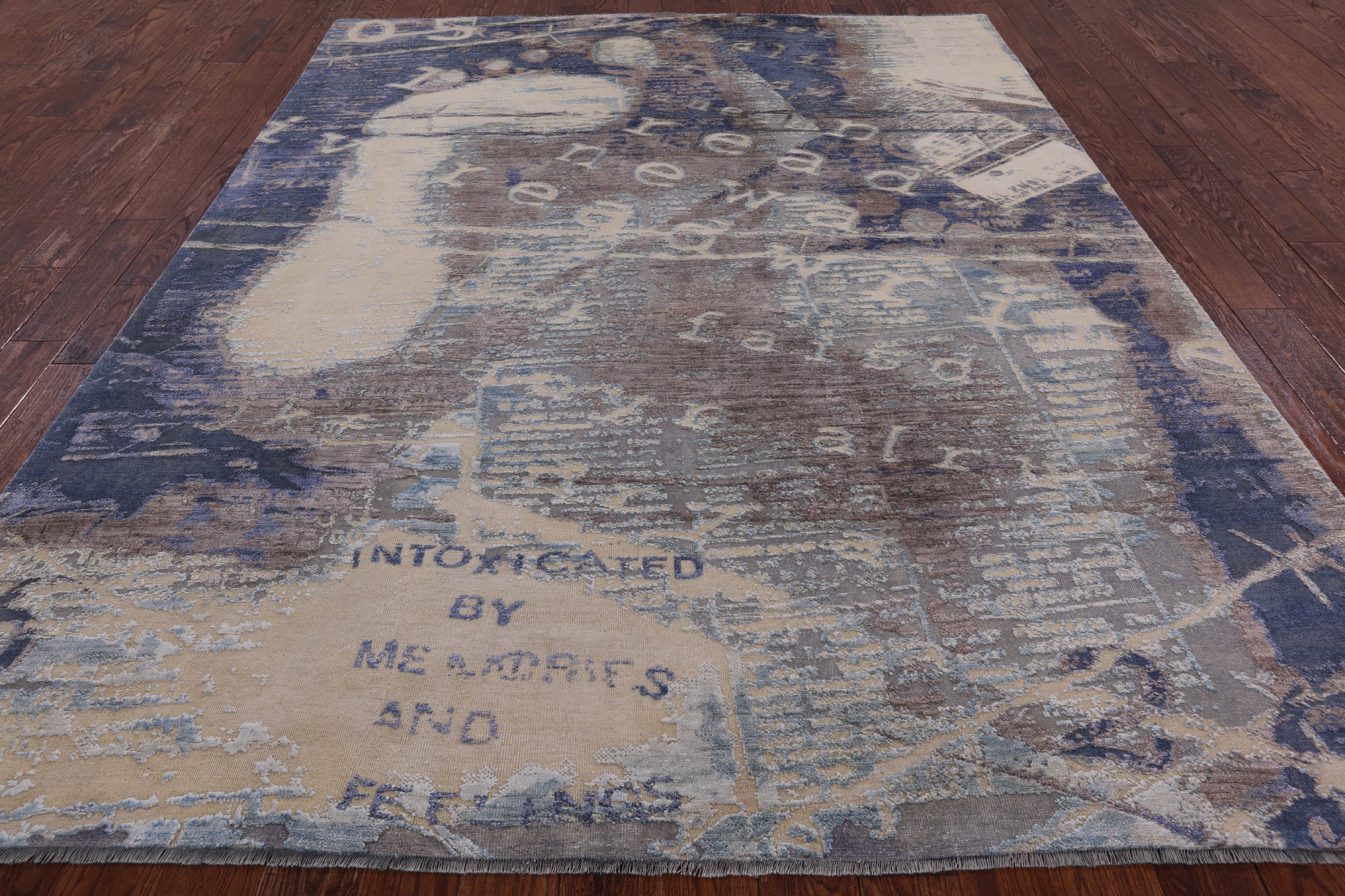 Silk With Oxidized Wool Handmade Area Rug - 7' 10" X 10' 5" - Golden Nile