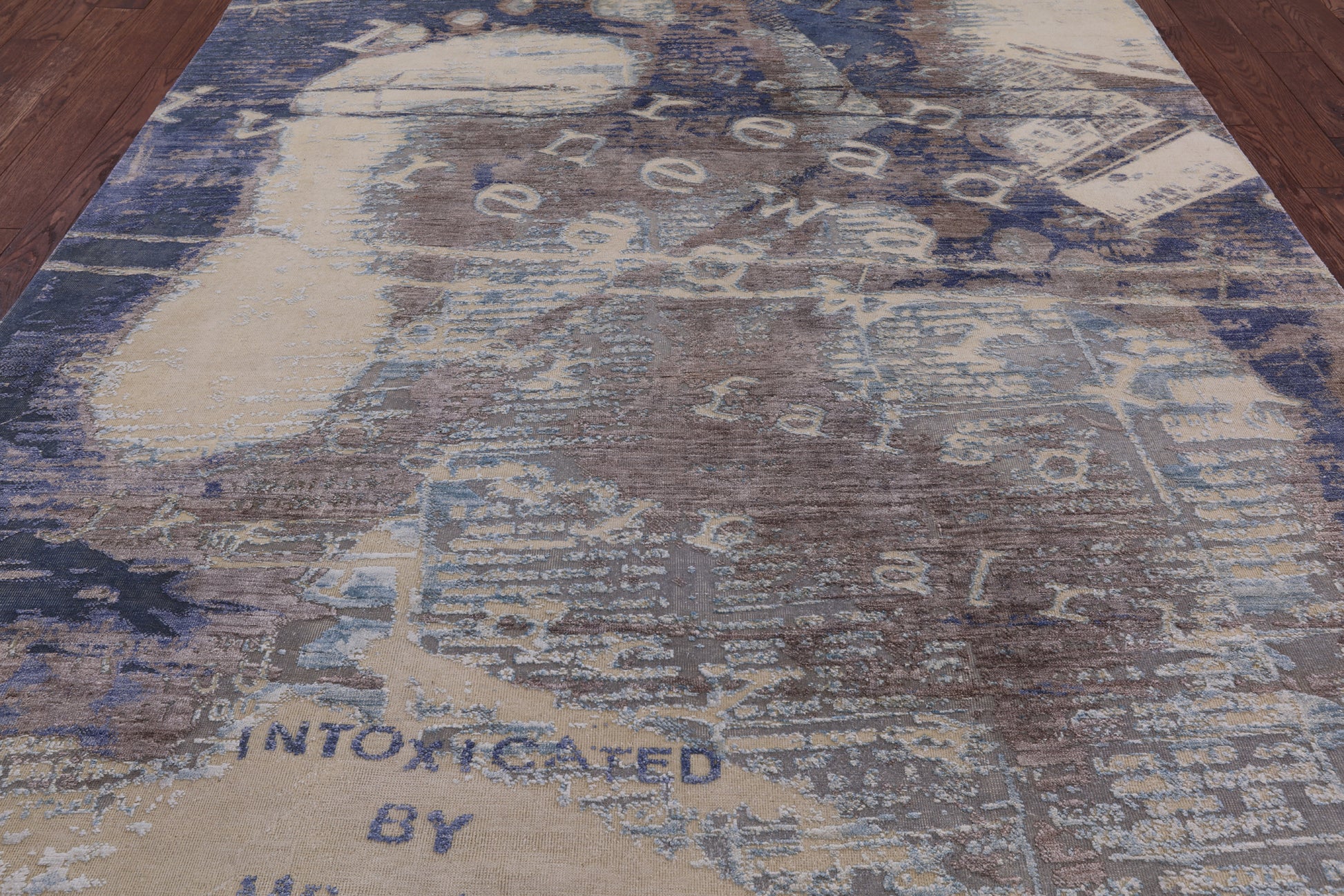 Silk With Oxidized Wool Handmade Area Rug - 7' 10" X 10' 5" - Golden Nile