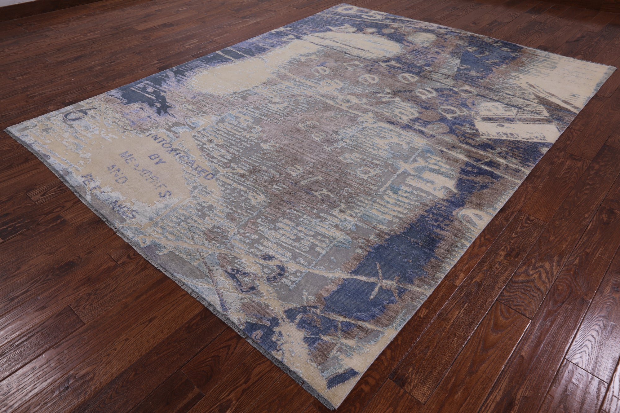 Silk With Oxidized Wool Handmade Area Rug - 7' 10" X 10' 5" - Golden Nile