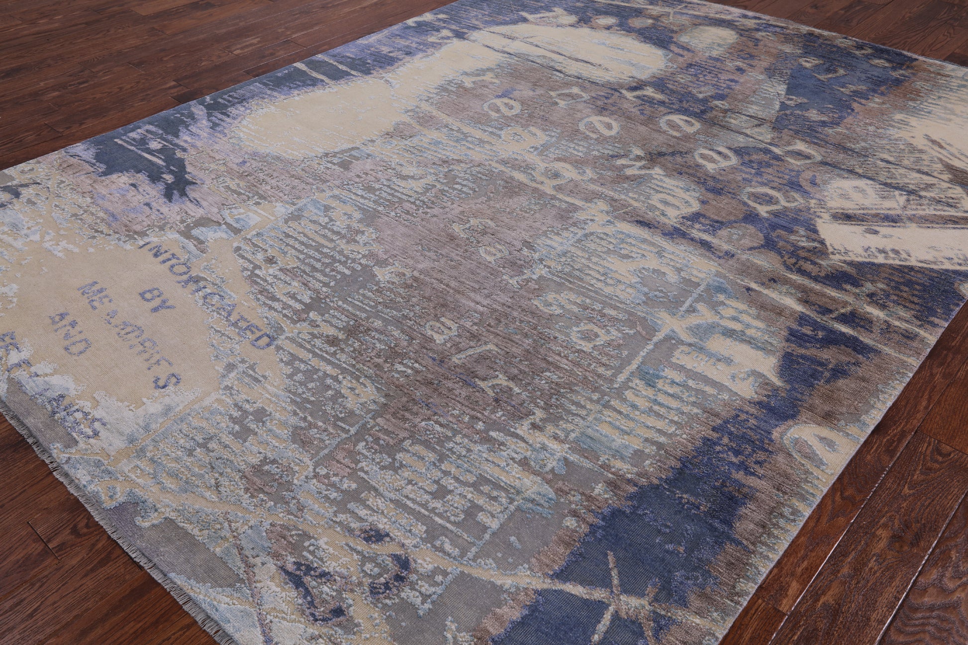 Silk With Oxidized Wool Handmade Area Rug - 7' 10" X 10' 5" - Golden Nile
