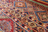 Tribal Khorjin Persian Gabbeh Hand Knotted Wool Rug - 4' 11" X 5' 6" - Golden Nile