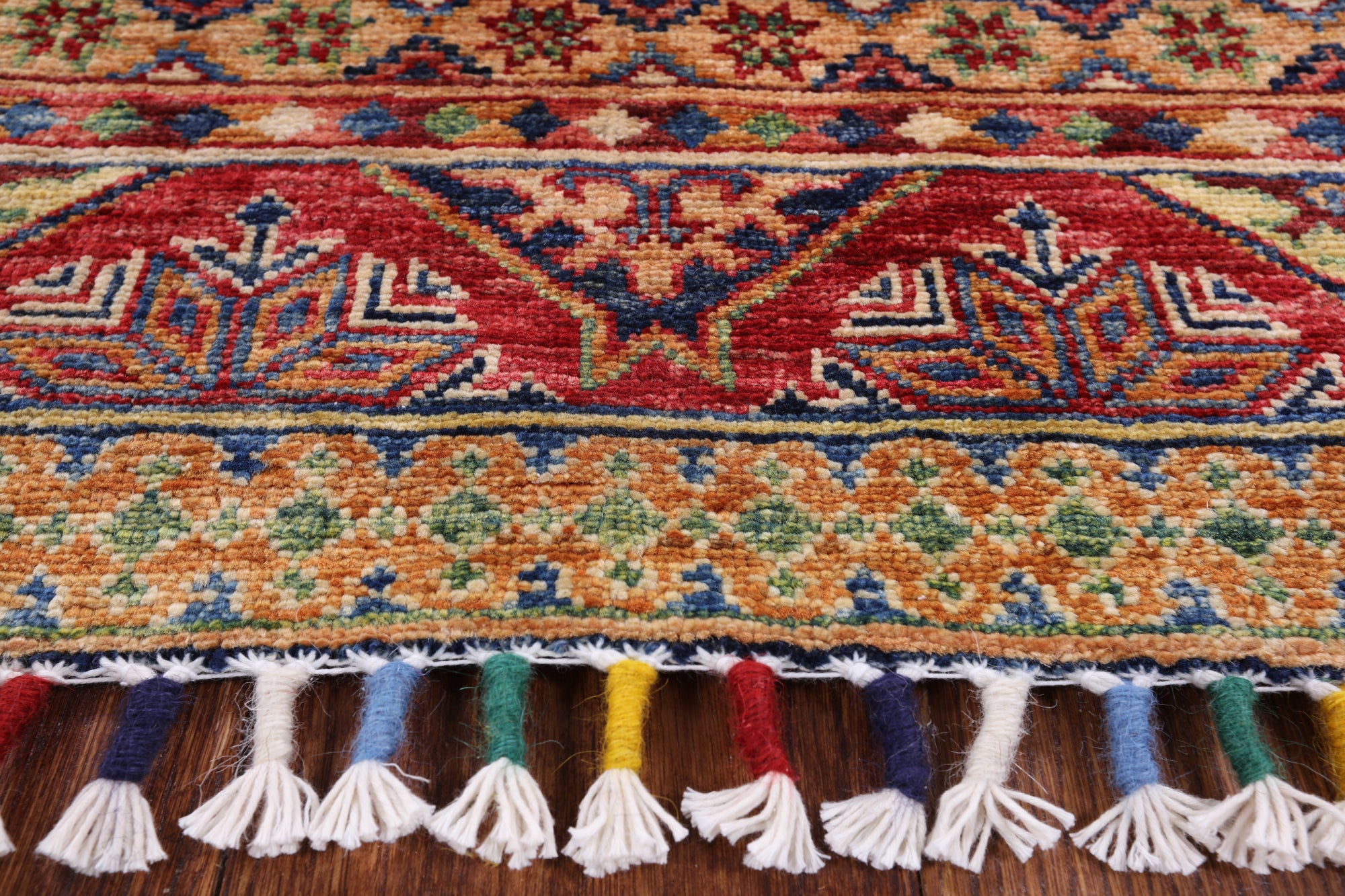 Tribal Khorjin Persian Gabbeh Hand Knotted Wool Rug - 4' 11" X 5' 6" - Golden Nile