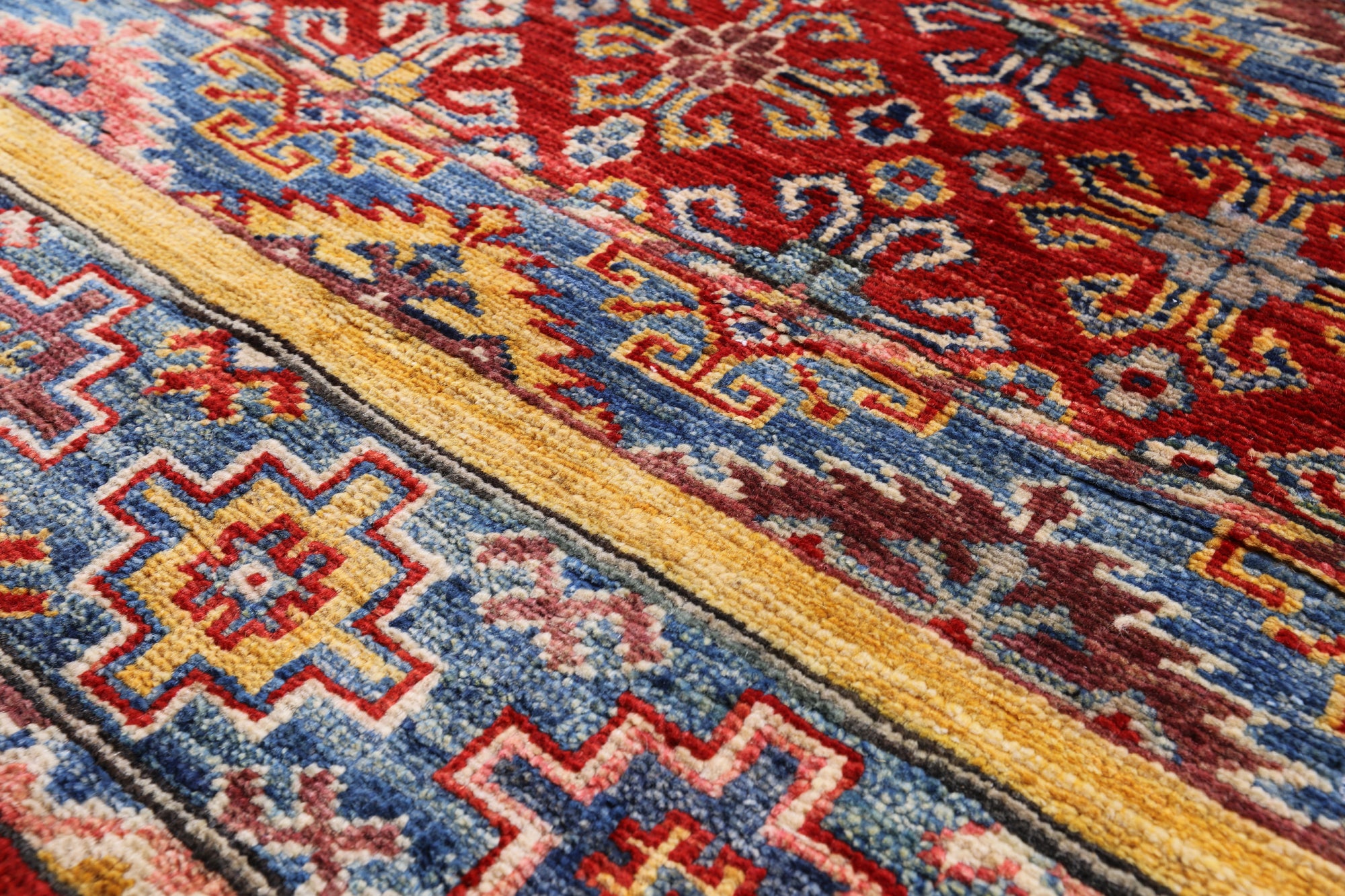 Tribal Khorjin Persian Gabbeh Hand Knotted Wool Rug - 5' 0" X 6' 7" - Golden Nile