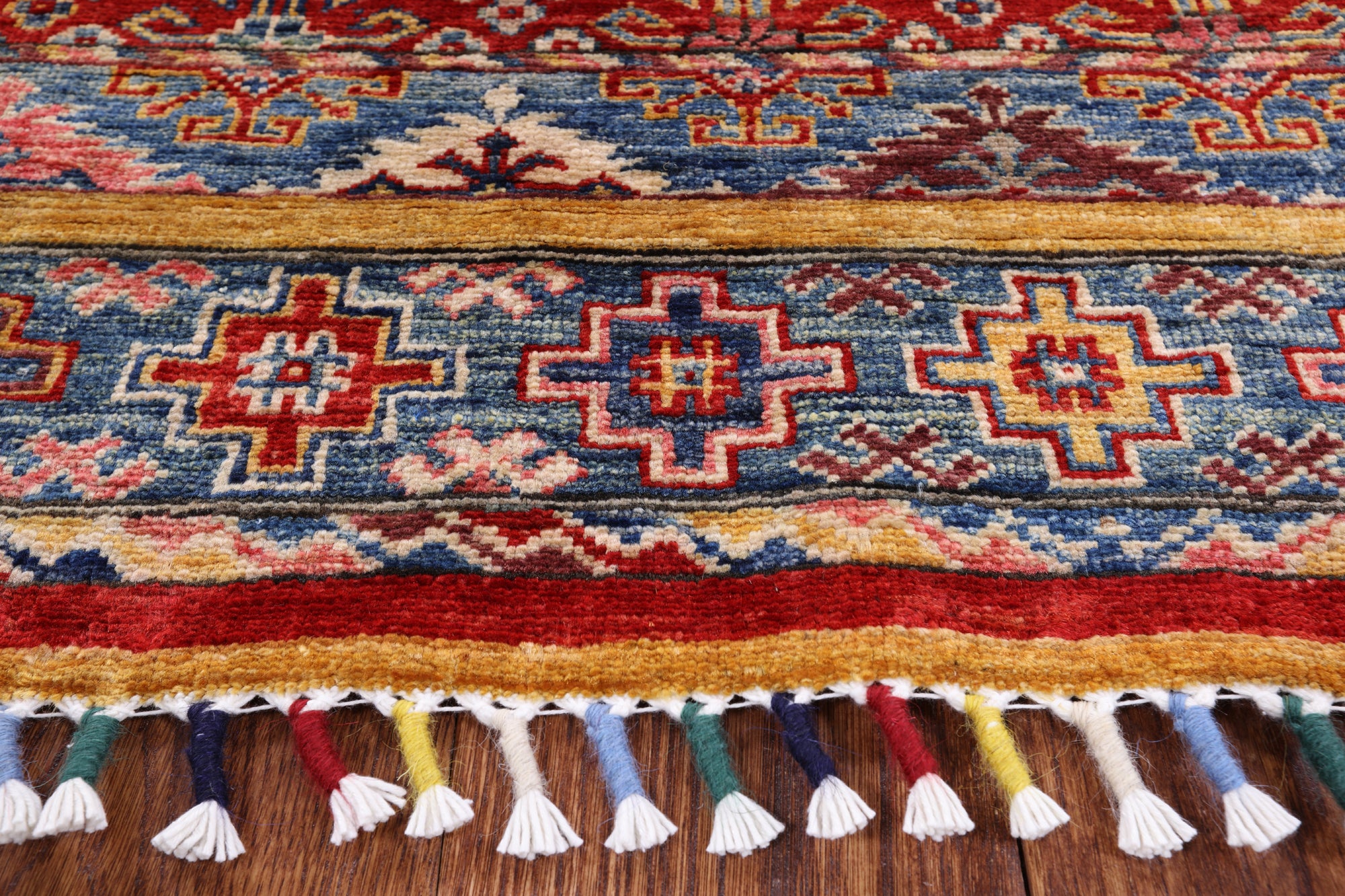 Tribal Khorjin Persian Gabbeh Hand Knotted Wool Rug - 5' 0" X 6' 7" - Golden Nile