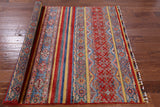 Tribal Khorjin Persian Gabbeh Hand Knotted Wool Rug - 5' 0" X 6' 7" - Golden Nile