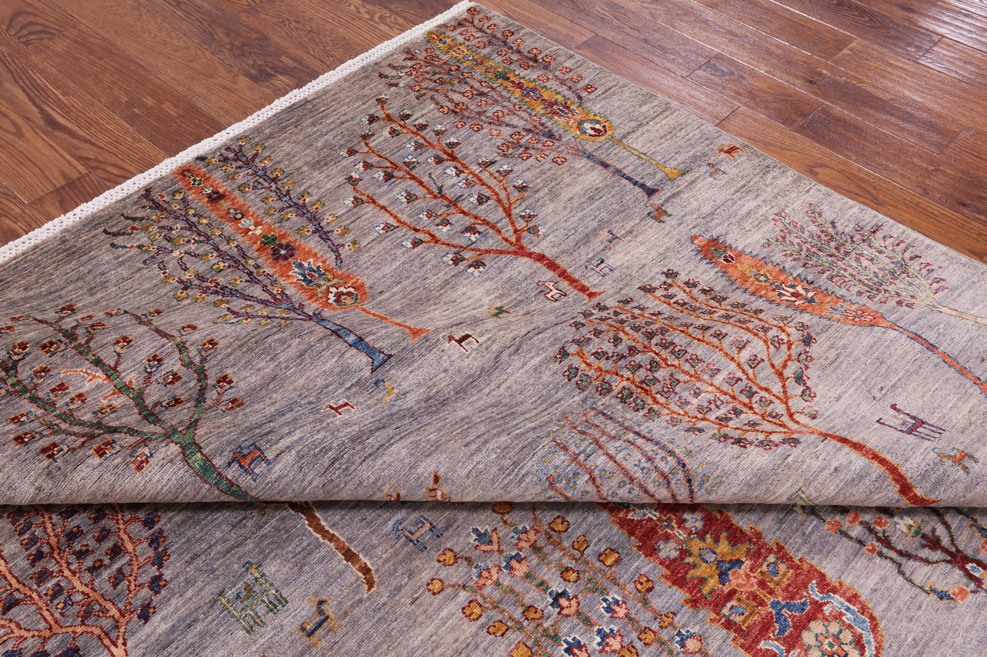Tribal Gabbeh Hand Knotted Wool Area Rug - 6' 11" X 9' 10" - Golden Nile