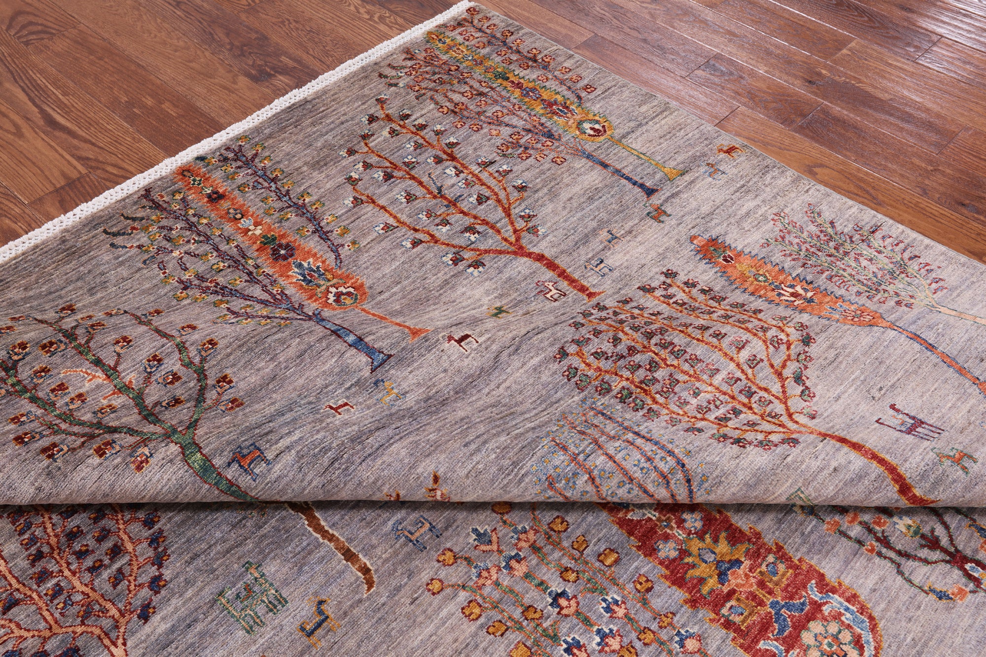 Tribal Gabbeh Hand Knotted Wool Area Rug - 6' 11" X 9' 10" - Golden Nile