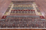 Tribal Persian Gabbeh Hand Knotted Wool Area Rug - 6' 8" X 8' 6" - Golden Nile