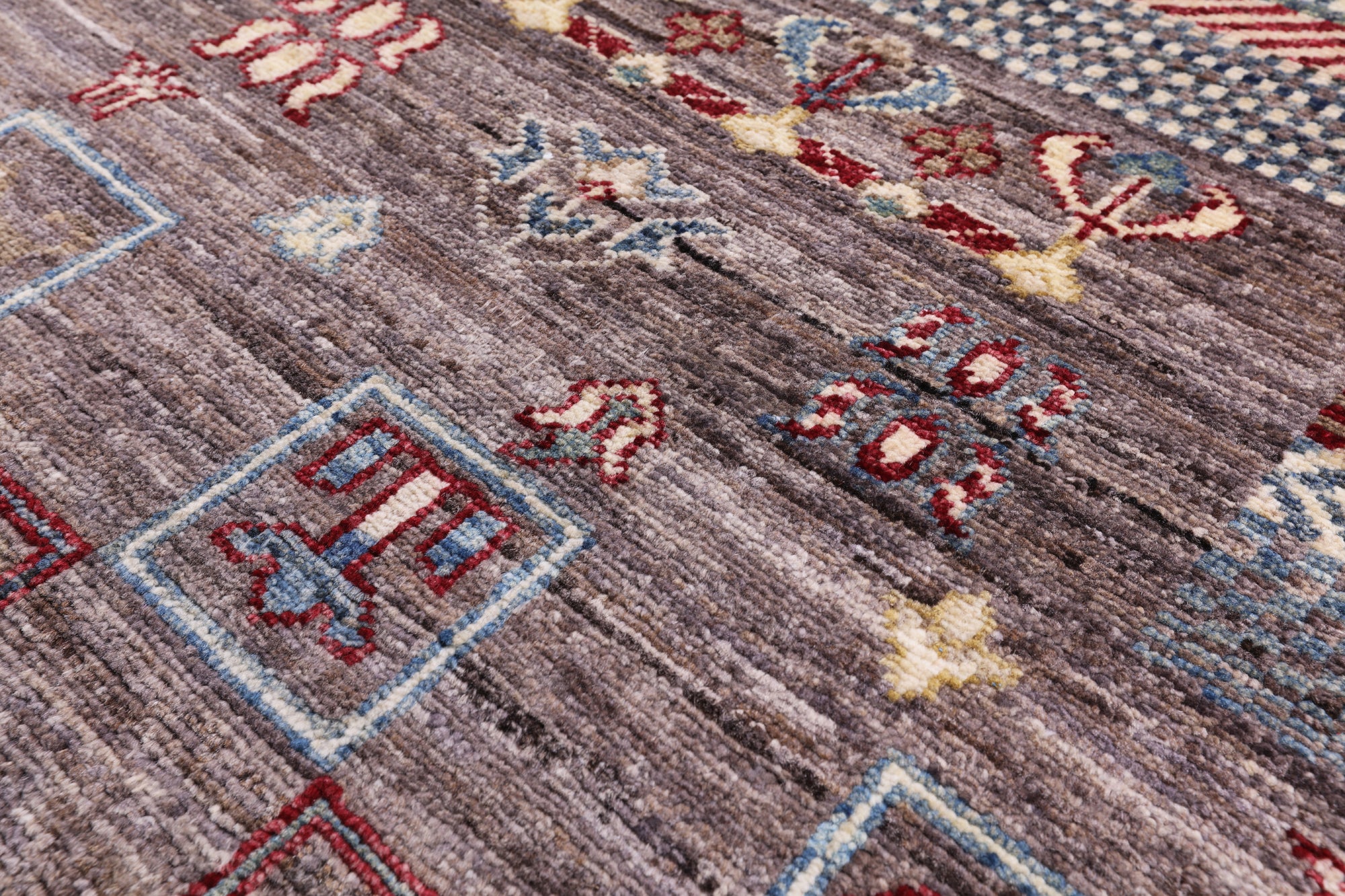 Tribal Persian Gabbeh Hand Knotted Wool Area Rug - 6' 8" X 8' 6" - Golden Nile