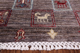 Tribal Persian Gabbeh Hand Knotted Wool Area Rug - 6' 8" X 8' 6" - Golden Nile