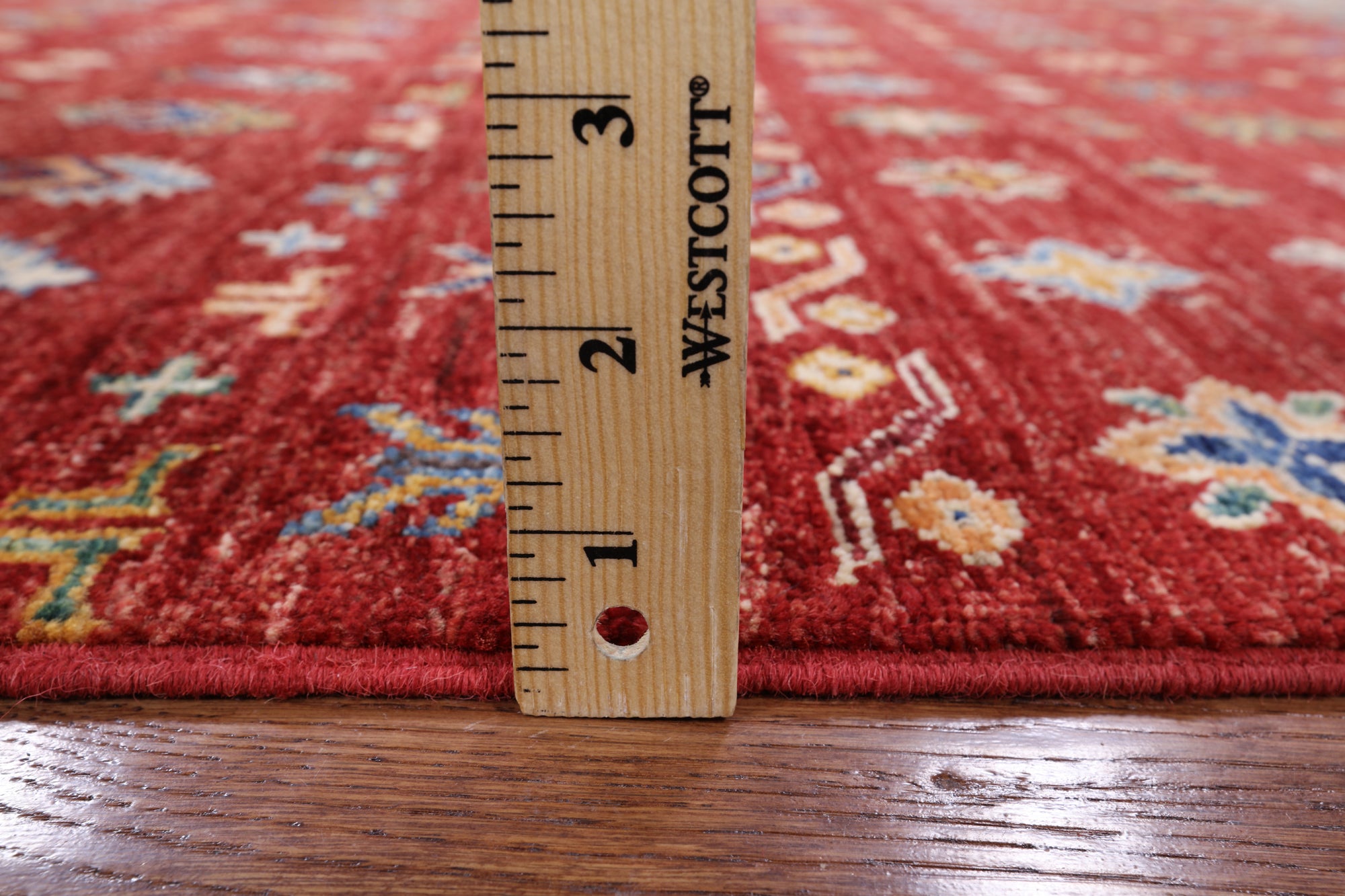 Red Tribal Khorjin Persian Gabbeh Hand Knotted Wool Area Rug - 5' 11" X 8' 3" - Golden Nile