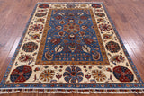 Fine Serapi Hand Knotted Wool Area Rug - 5' 10" X 7' 5" - Golden Nile