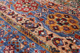 Blue Tribal Persian Gabbeh Hand Knotted Wool Area Rug - 5' 8" X 8' 4" - Golden Nile