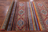 Khorjin Persian Gabbeh Hand Knotted Wool Rug - 5' 7" X 8' 5" - Golden Nile