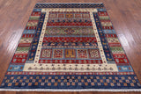 Tribal Persian Gabbeh Hand Knotted Wool Rug - 5' 9" X 7' 3" - Golden Nile
