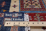 Tribal Persian Gabbeh Hand Knotted Wool Rug - 5' 9" X 7' 3" - Golden Nile