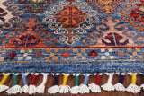 Tribal Gabbeh Hand Knotted Wool Area Rug - 5' 9" X 7' 11" - Golden Nile