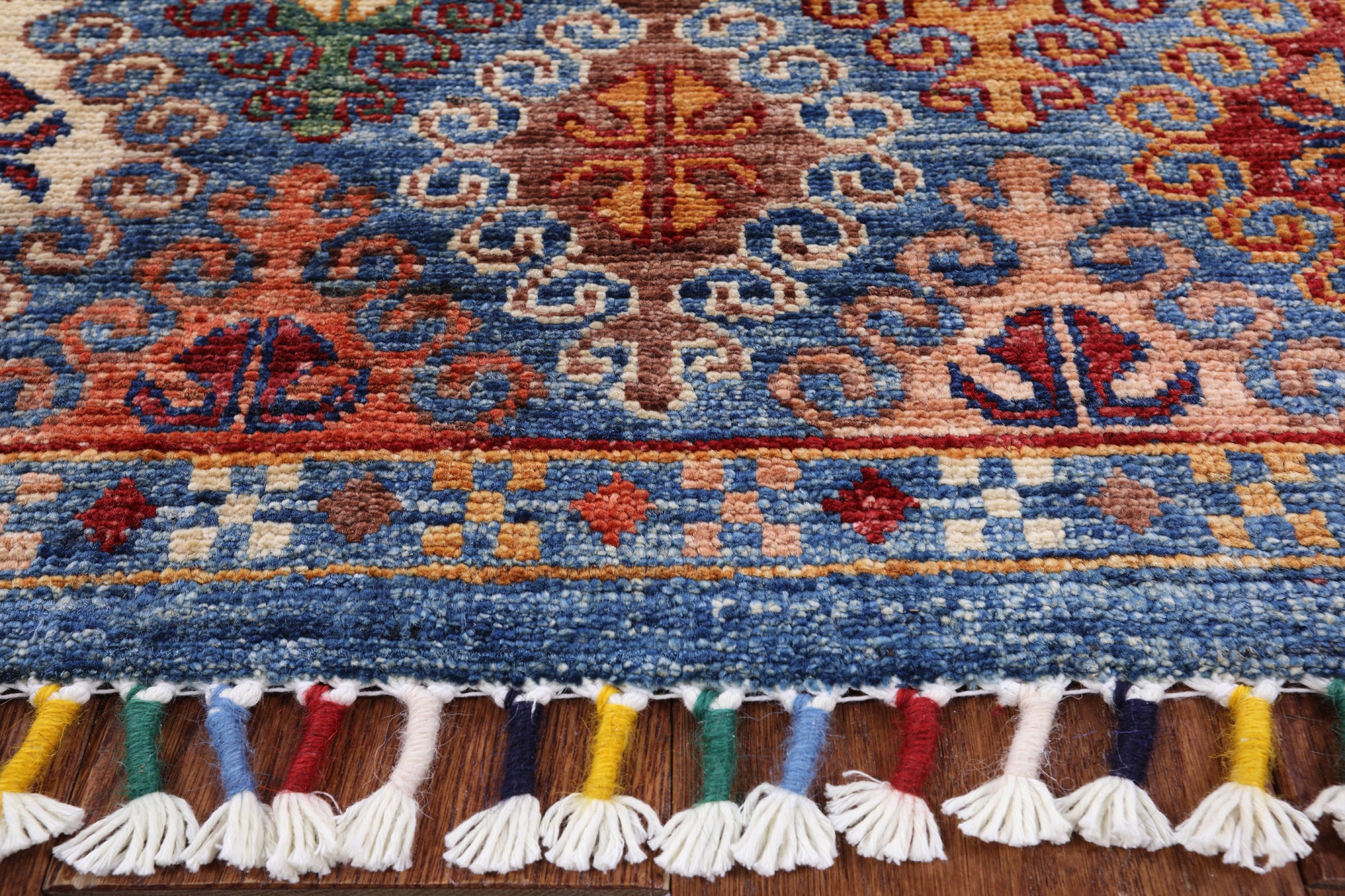 Tribal Gabbeh Hand Knotted Wool Area Rug - 5' 9" X 7' 11" - Golden Nile