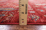 Red Tribal Persian Gabbeh Hand Knotted Wool Rug - 5' 8" X 8' 2" - Golden Nile