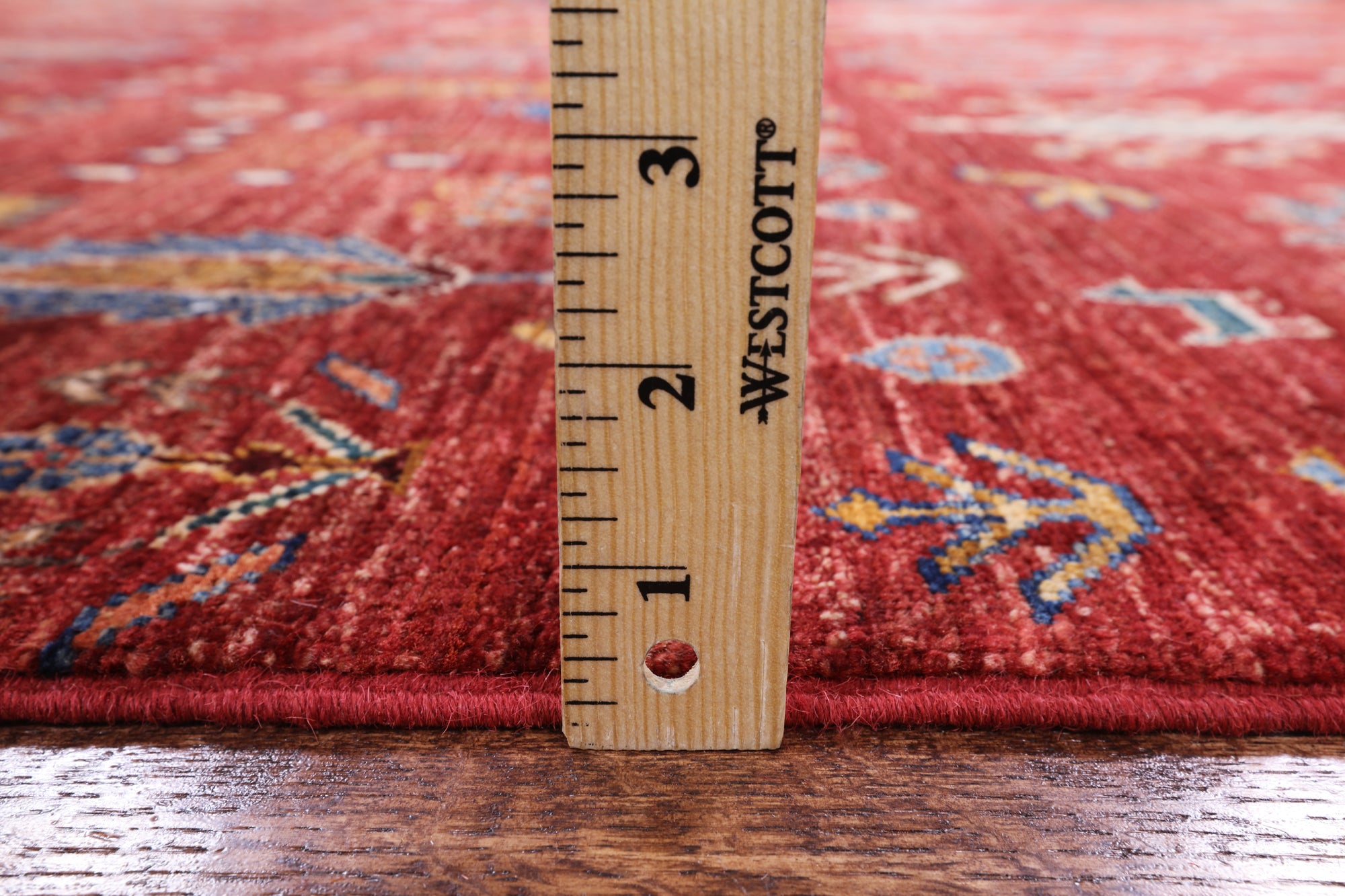 Red Tribal Persian Gabbeh Hand Knotted Wool Rug - 5' 8" X 8' 2" - Golden Nile