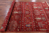 Red Tribal Persian Gabbeh Hand Knotted Wool Rug - 5' 8" X 8' 2" - Golden Nile
