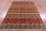Khorjin Persian Gabbeh Handmade Wool Area Rug - 5' 7" X 7' 10" - Golden Nile
