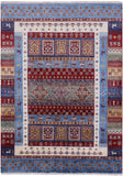 Perian Gabbeh Tribal Hand Knotted Wool Rug - 5' 8" X 7' 10" - Golden Nile