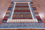 Perian Gabbeh Tribal Hand Knotted Wool Rug - 5' 8" X 7' 10" - Golden Nile