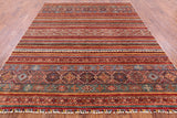 Tribal Khorjin Persian Gabbeh Handmade Wool Area Rug - 8' 3" X 9' 11" - Golden Nile