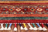 Tribal Khorjin Persian Gabbeh Handmade Wool Area Rug - 8' 3" X 9' 11" - Golden Nile
