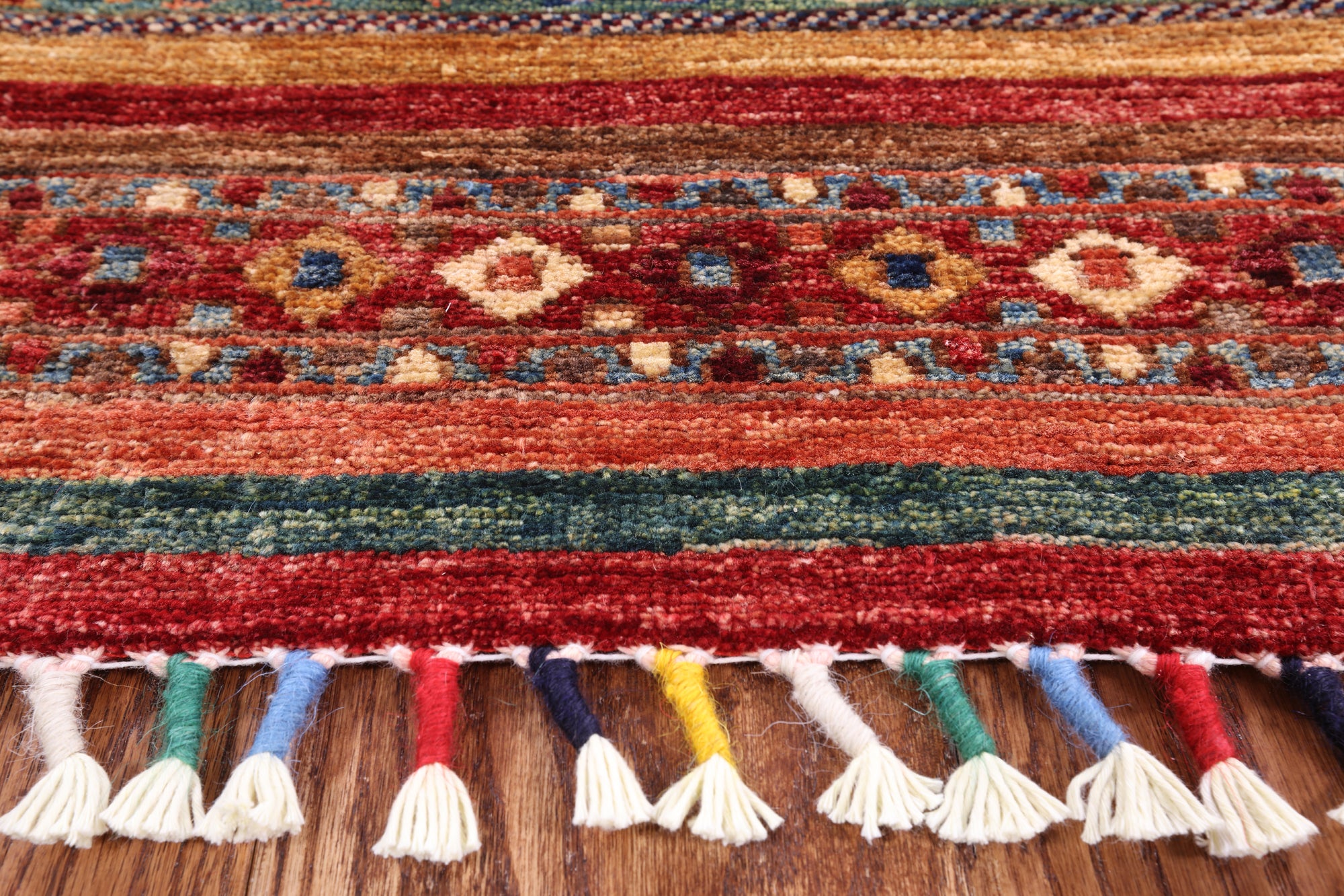 Tribal Khorjin Persian Gabbeh Handmade Wool Area Rug - 8' 3" X 9' 11" - Golden Nile