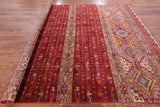 Red Tribal Persian Gabbeh Hand Knotted Wool Area Rug - 8' 3" X 9' 8" - Golden Nile