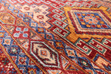 Red Tribal Persian Gabbeh Hand Knotted Wool Area Rug - 8' 3" X 9' 8" - Golden Nile