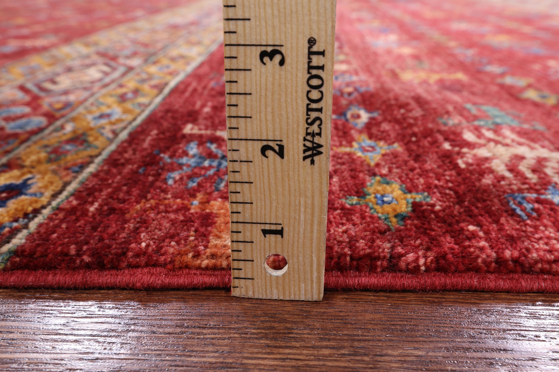 Red Tribal Persian Gabbeh Hand Knotted Wool Area Rug - 8' 3" X 9' 8" - Golden Nile
