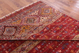 Red Tribal Persian Gabbeh Hand Knotted Wool Area Rug - 8' 3" X 9' 8" - Golden Nile