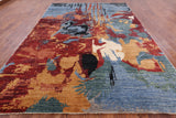 Abstract Modern Handmade Wool Area Rug - 8' 10" X 12' 6" - Golden Nile