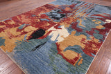 Abstract Modern Handmade Wool Area Rug - 8' 10" X 12' 6" - Golden Nile