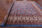 Blue Super Kazak Hand Knotted Wool Area Rug - 12' 0" X 15' 6" - Golden Nile