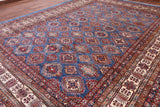 Blue Super Kazak Hand Knotted Wool Area Rug - 12' 0" X 15' 6" - Golden Nile