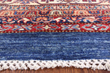 Blue Super Kazak Hand Knotted Wool Area Rug - 12' 0" X 15' 6" - Golden Nile