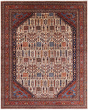 Ivory Persian Ziegler Hand Knotted Wool Area Rug - 12' 1" X 14' 11" - Golden Nile