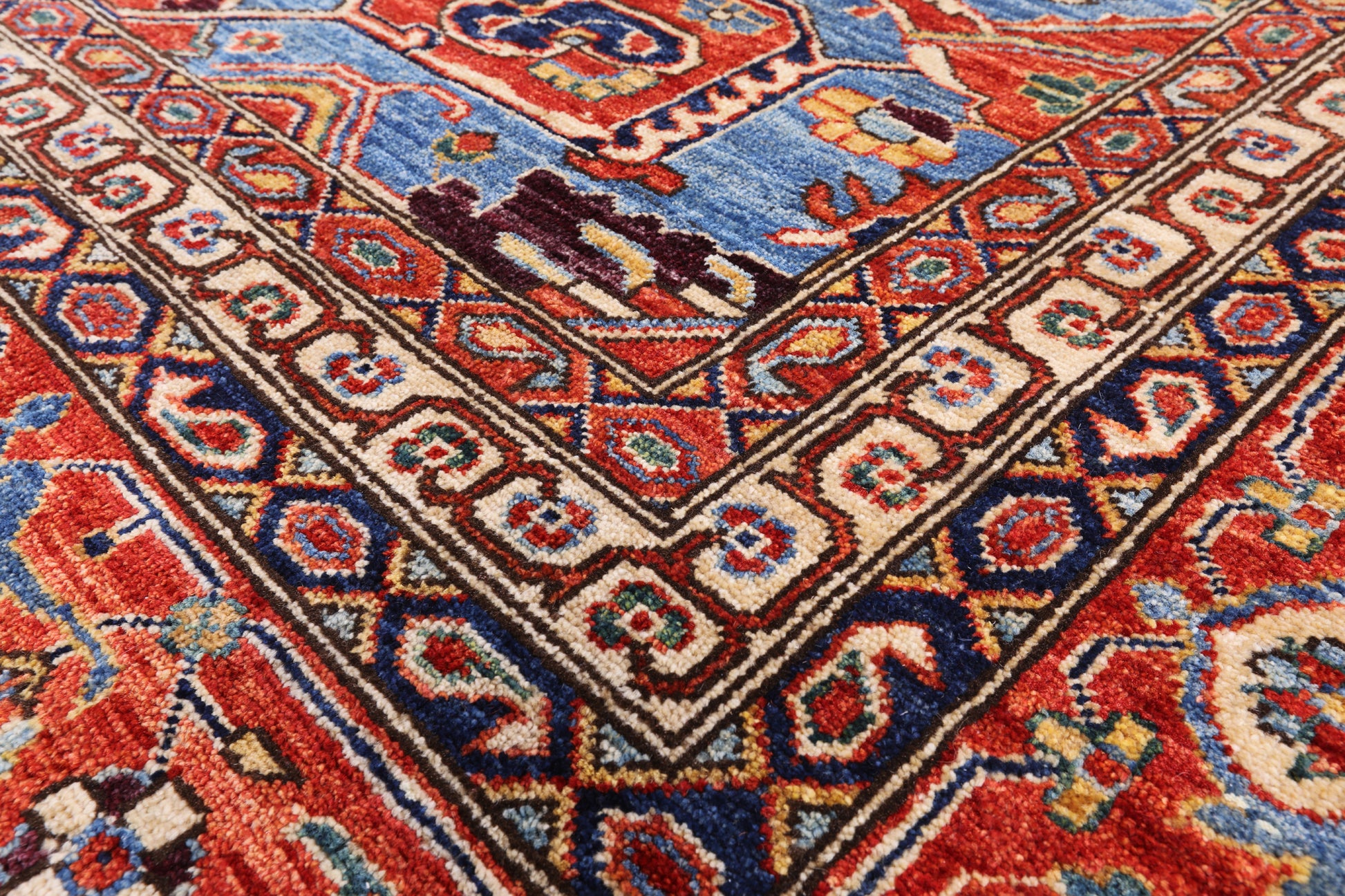 Ivory Persian Ziegler Hand Knotted Wool Area Rug - 12' 1" X 14' 11" - Golden Nile