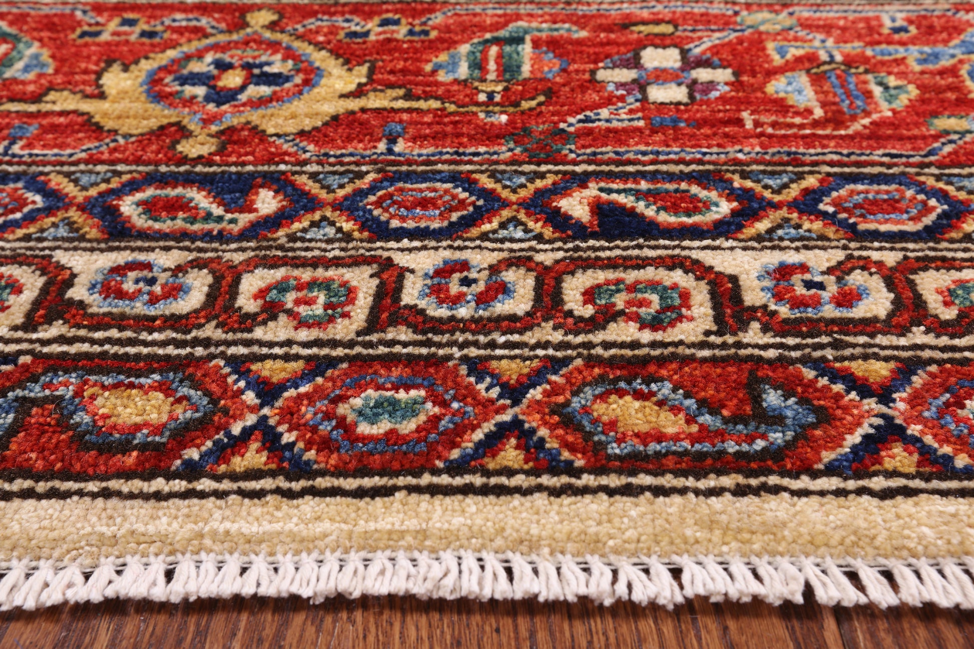Ivory Persian Ziegler Hand Knotted Wool Area Rug - 12' 1" X 14' 11" - Golden Nile
