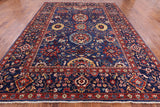 Blue Fine Serapi Hand Knotted Wool Rug - 9' 0" X 11' 9" - Golden Nile