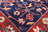 Blue Fine Serapi Hand Knotted Wool Rug - 9' 0" X 11' 9" - Golden Nile