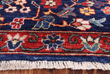 Blue Fine Serapi Hand Knotted Wool Rug - 9' 0" X 11' 9" - Golden Nile
