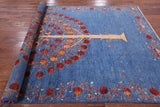 Pomegranate Tree Super Gabbeh Hand Knotted Wool Area Rug - 6' 9" X 9' 7" - Golden Nile