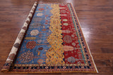 Super Gabbeh Lori Buft Hand Knotted Wool Area Rug - 9' 0" X 6' 6" - Golden Nile