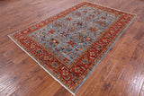 Fine Serapi Hand Knotted Wool Area Rug - 5' 9" X 8' 9" - Golden Nile